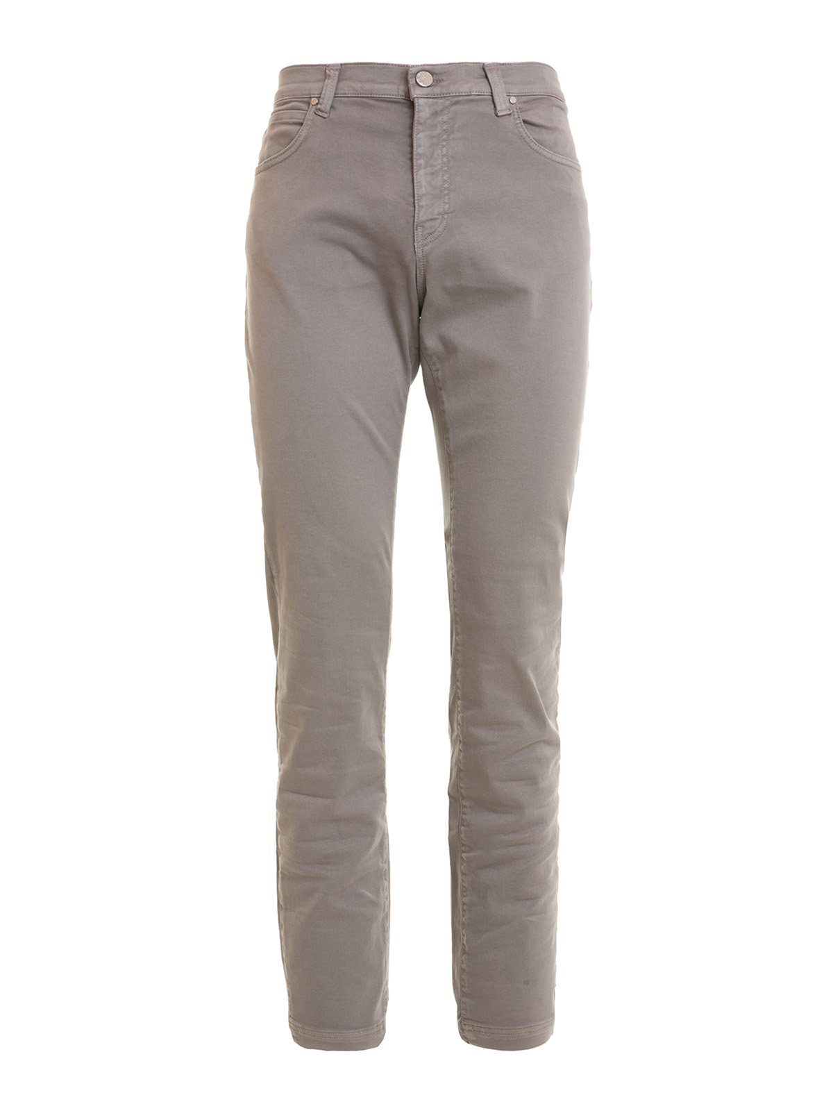 Straight leg jeans Versace Collection - Stretch cotton denim grey jeans ...