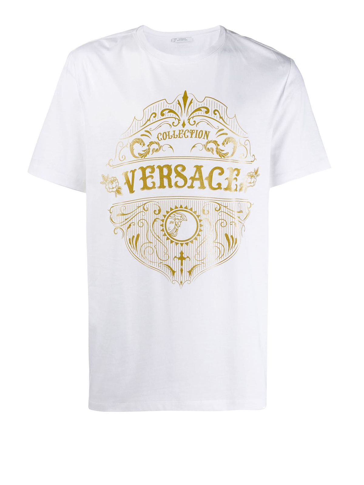 T-shirts Versace Collection - Logo print cotton T-shirt ...