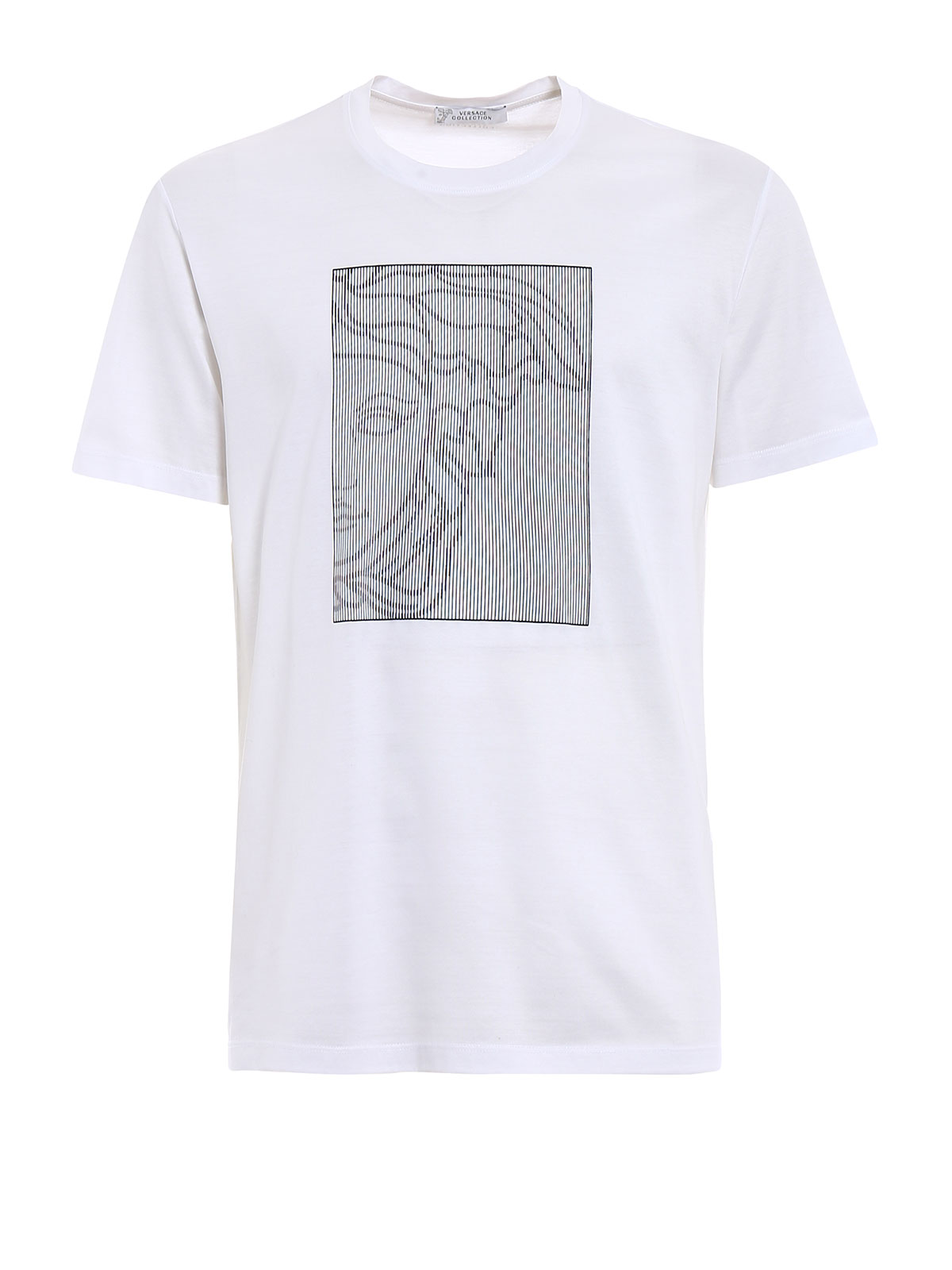 Striped Medusa Head white T-shirt 