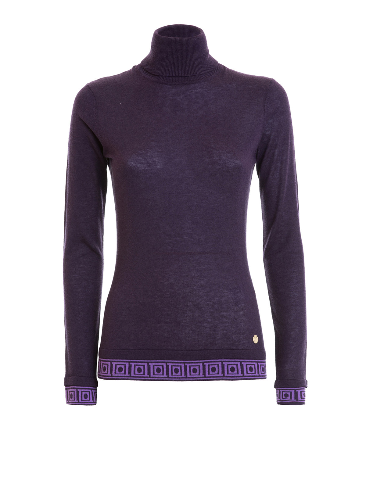 Silk cashmere turtle neck sweater 