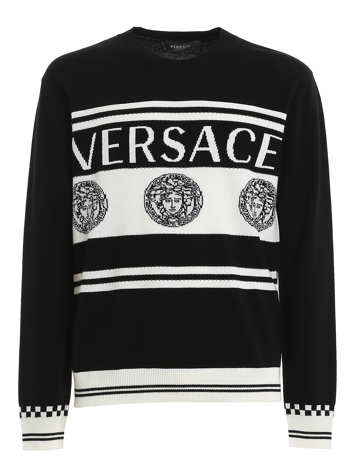 Crew necks Versace - Logo wool sweater - A86467A235922A2024 | iKRIX.com