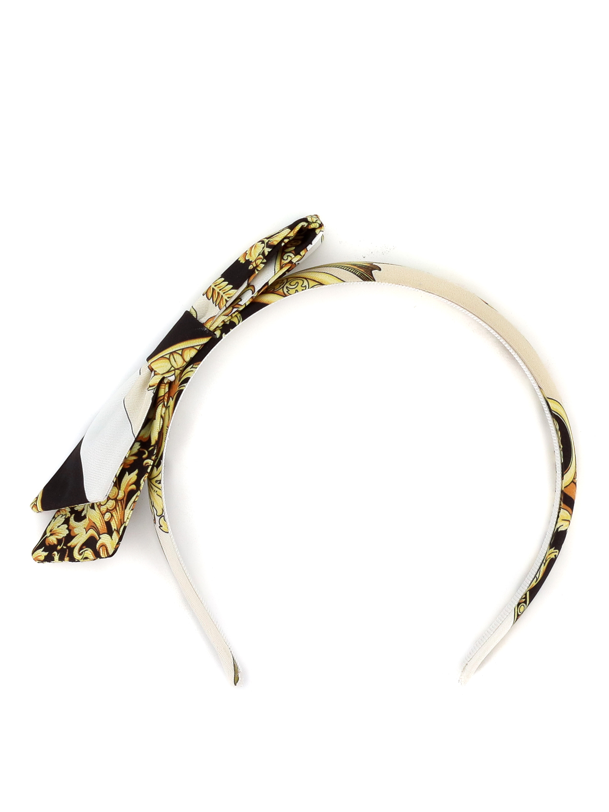 Versace Kids' Baroque Patterned Headband In Gold