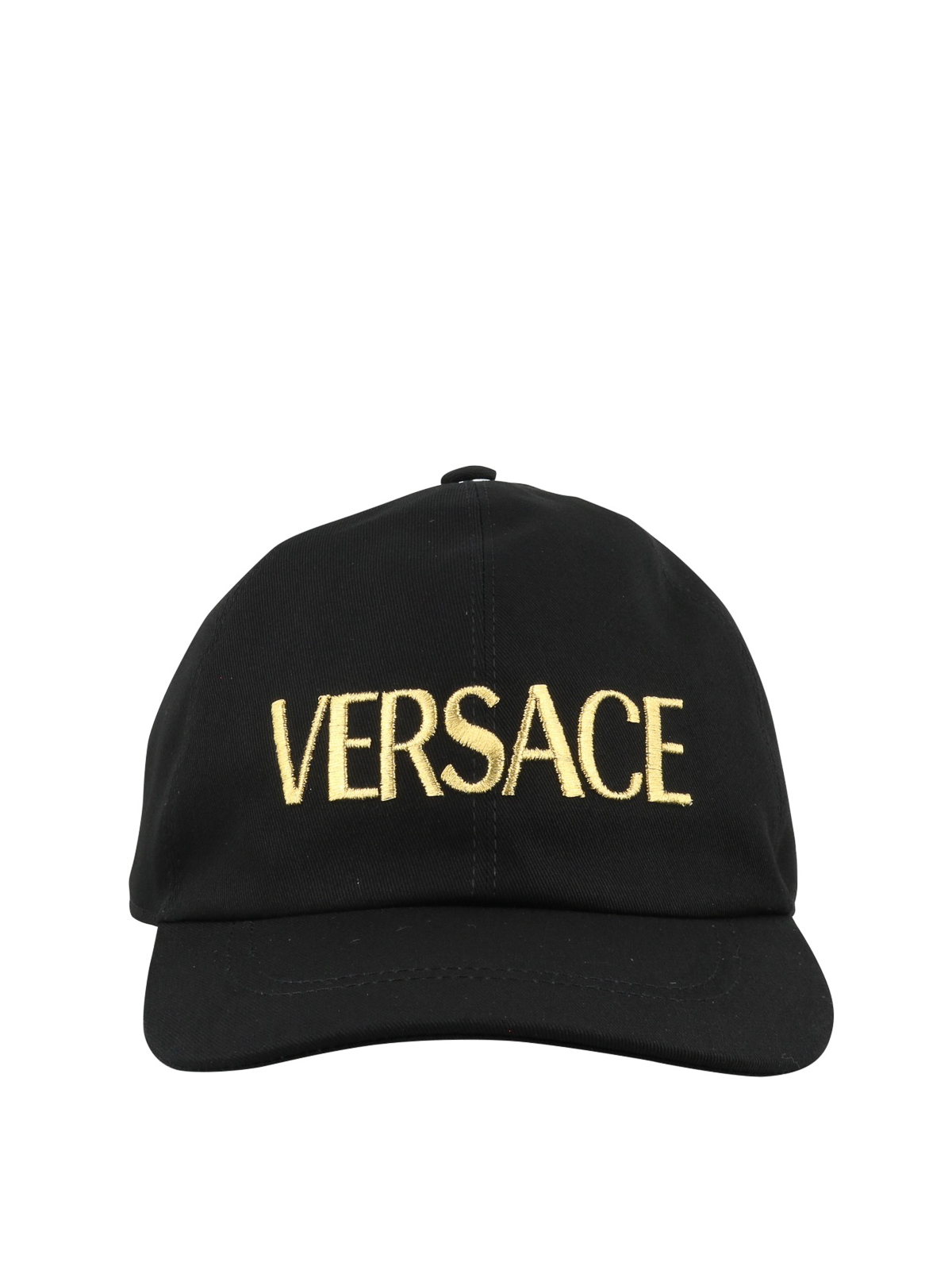 Versace Cotton Logo Embroidery Baseball Cap in Black Womens Hats Versace Hats Save 12% 