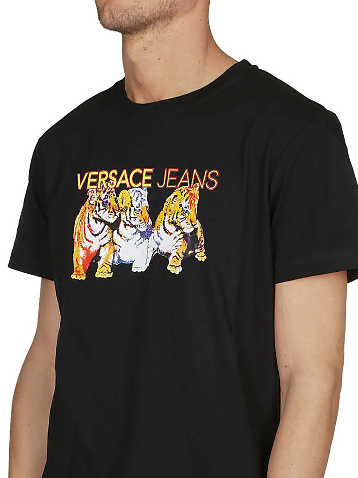 versace jeans t shirt black