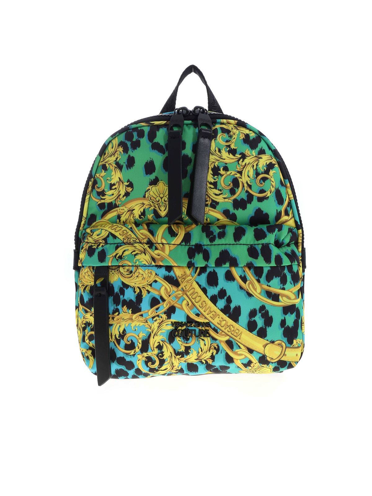 VERSACE JEANS COUTURE LEO CHAIN PRINT LOGO BACKPACK