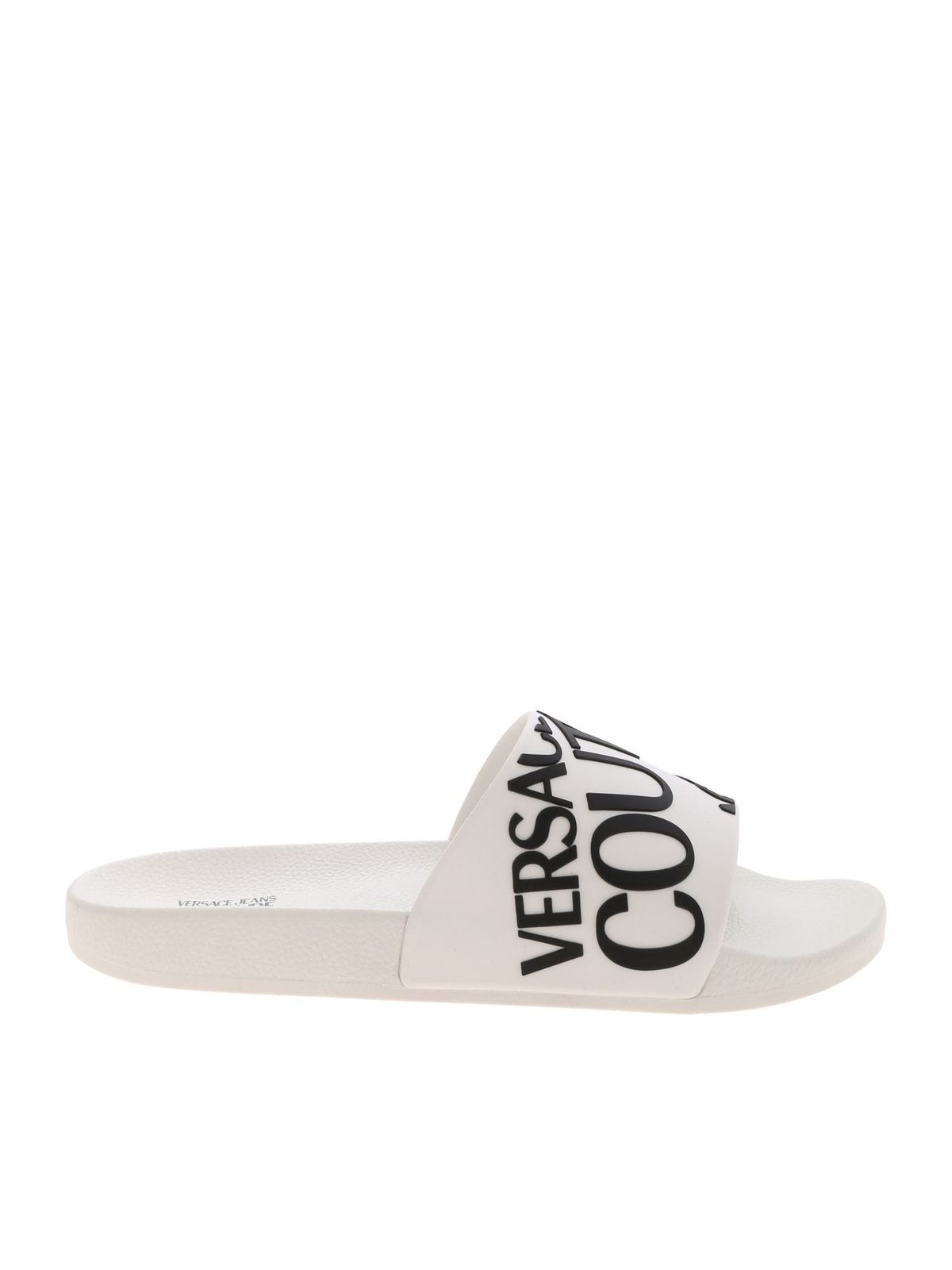 Flip flops Versace Jeans Couture - Logo slipper in white - E0YZASQ171352003