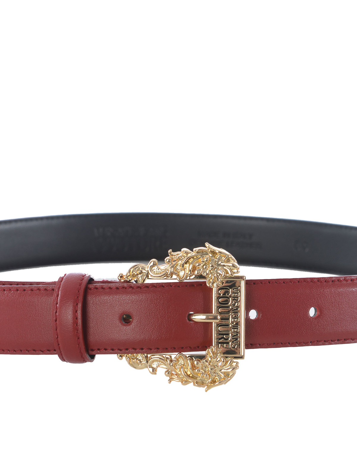 Versace Jeans Couture - Baroque leather belt - belts - D8VVBF0171447500
