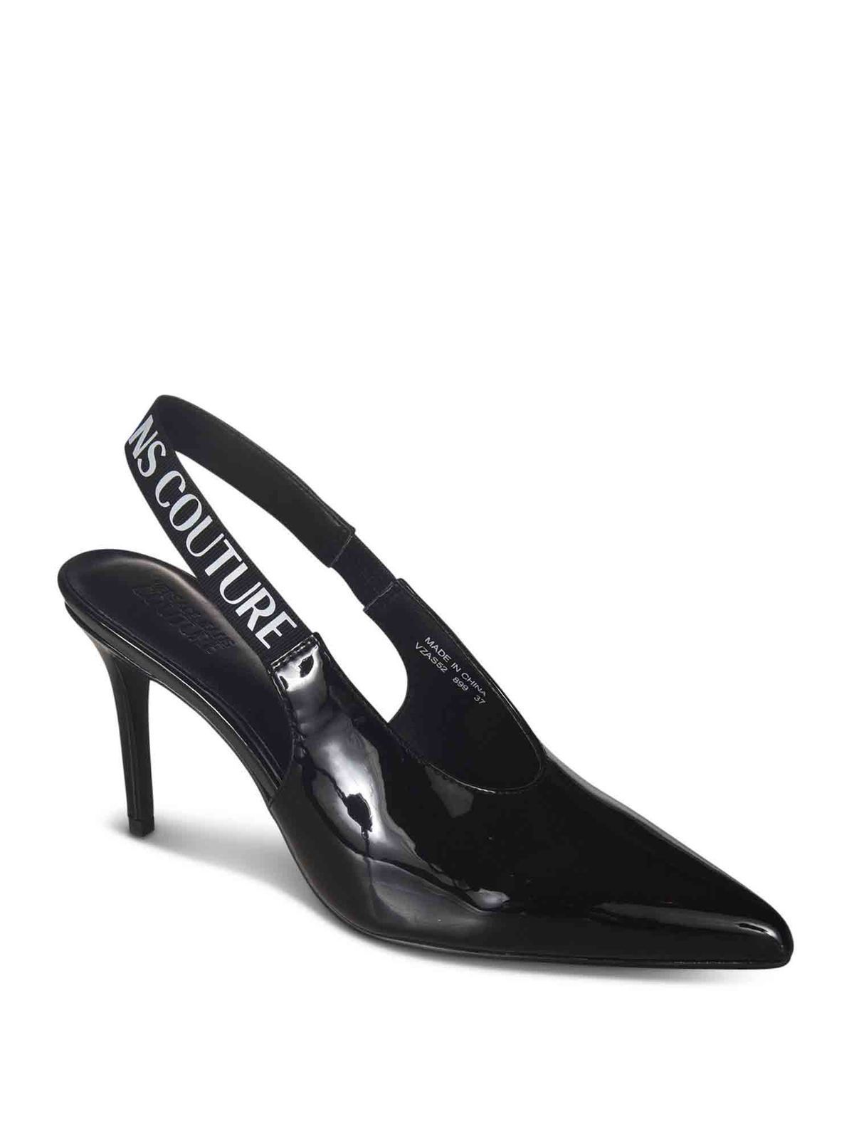 Versace Jeans Couture - Décolleté with branded strap in black - court ...