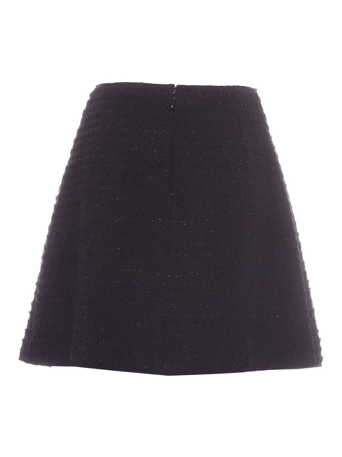 Mini skirts Versace Jeans Couture - Tweed short skirt in black ...
