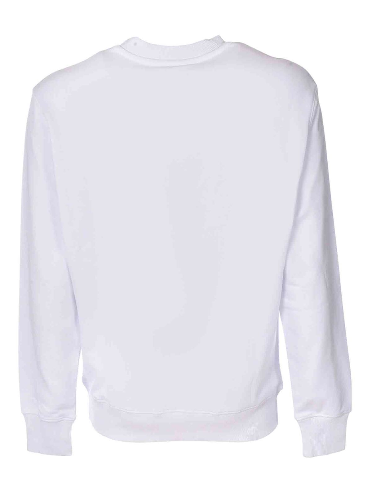 Versace Jeans Couture - Branded sweatshirt in white - Sweatshirts ...