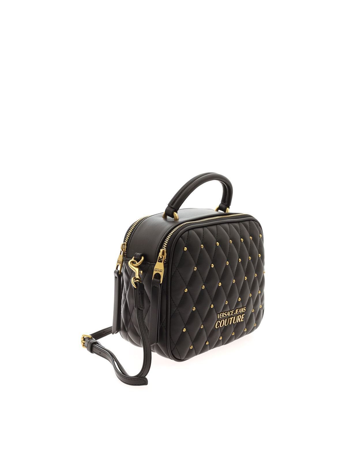 versace jeans couture quilted crossbody bag