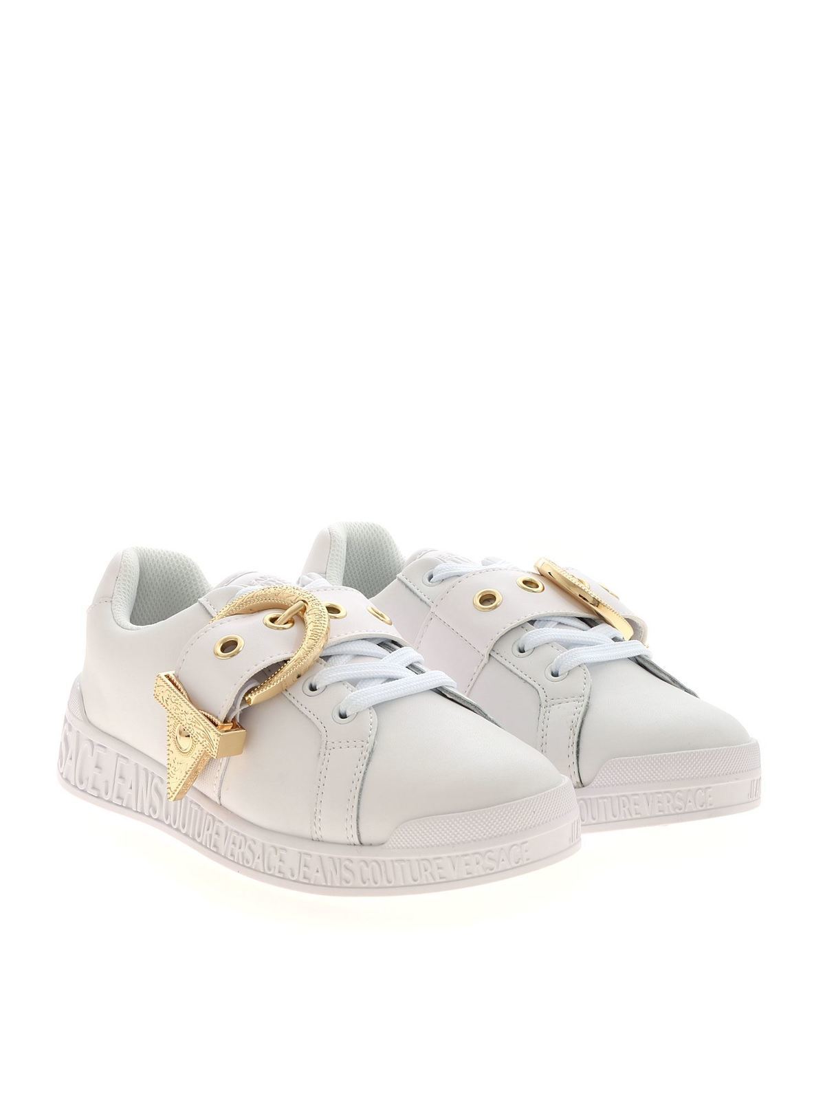versace sneakers white gold