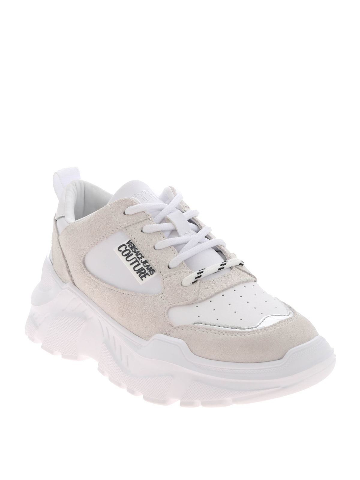 Trainers Versace Jeans Couture - Mirrored details sneakers in white ...