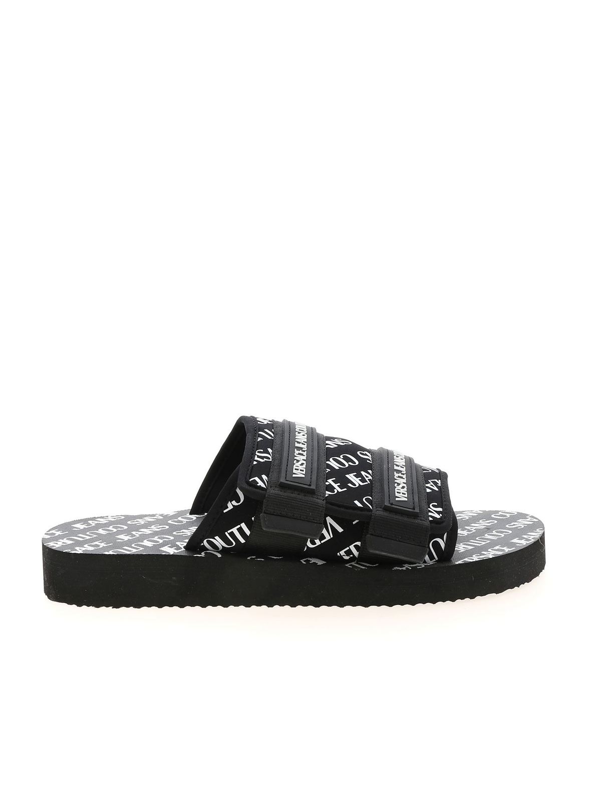 Versace Jeans Couture - Logo neoprene sandals in black - sandals