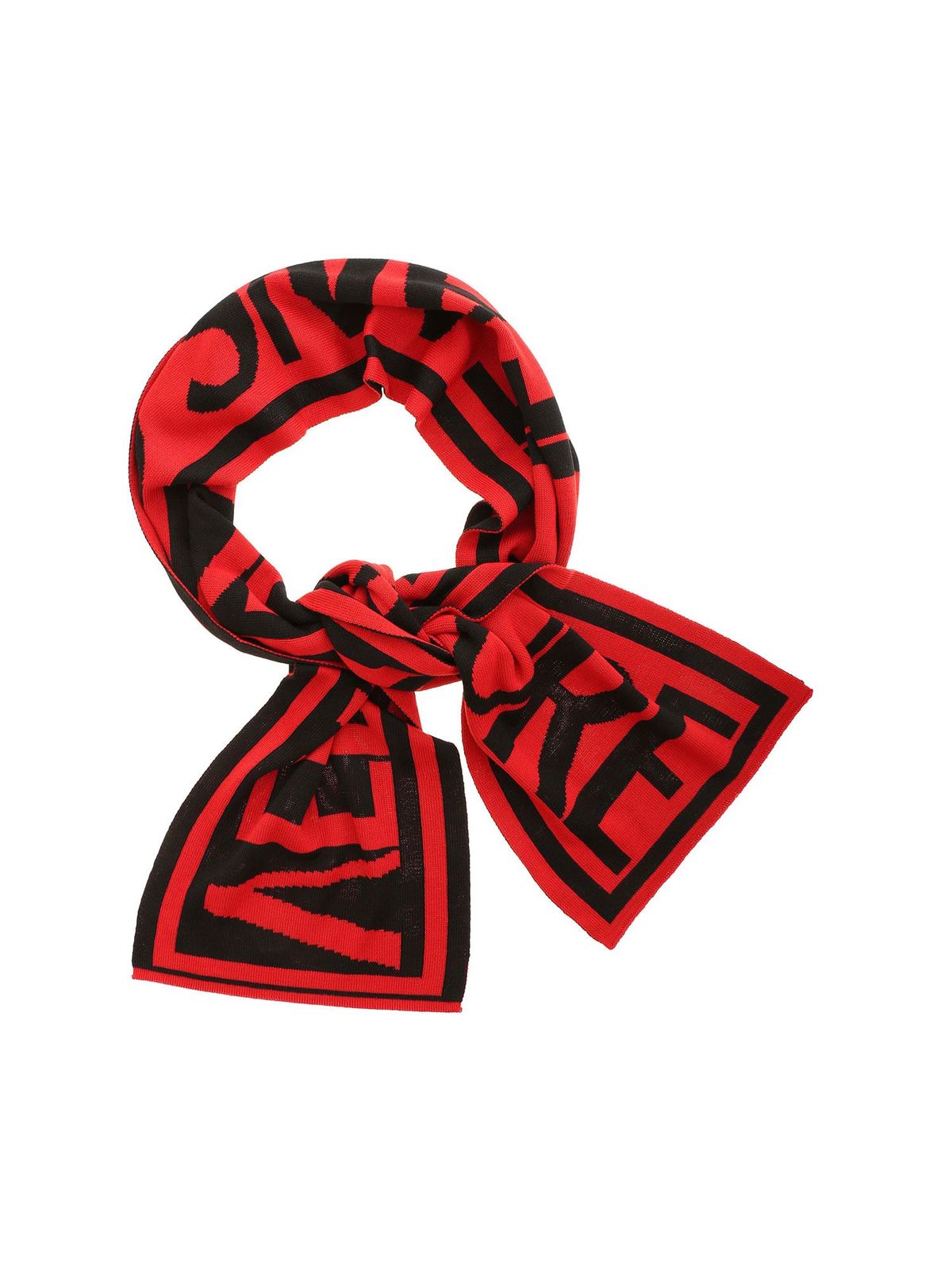 Scarves Versace Jeans Couture - Maxi logo scarf in red and black ...