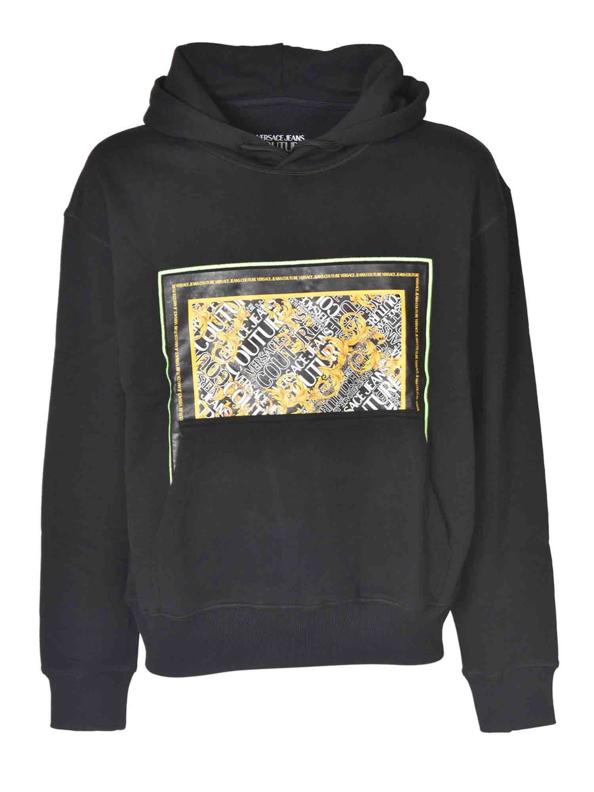 Sweatshirts & Sweaters Versace Jeans Couture - Hoodie with front logo ...
