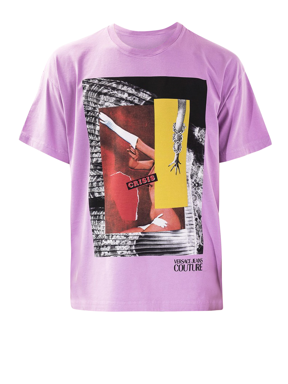 VERSACE JEANS COUTURE CRISIS PRINT T-SHIRT