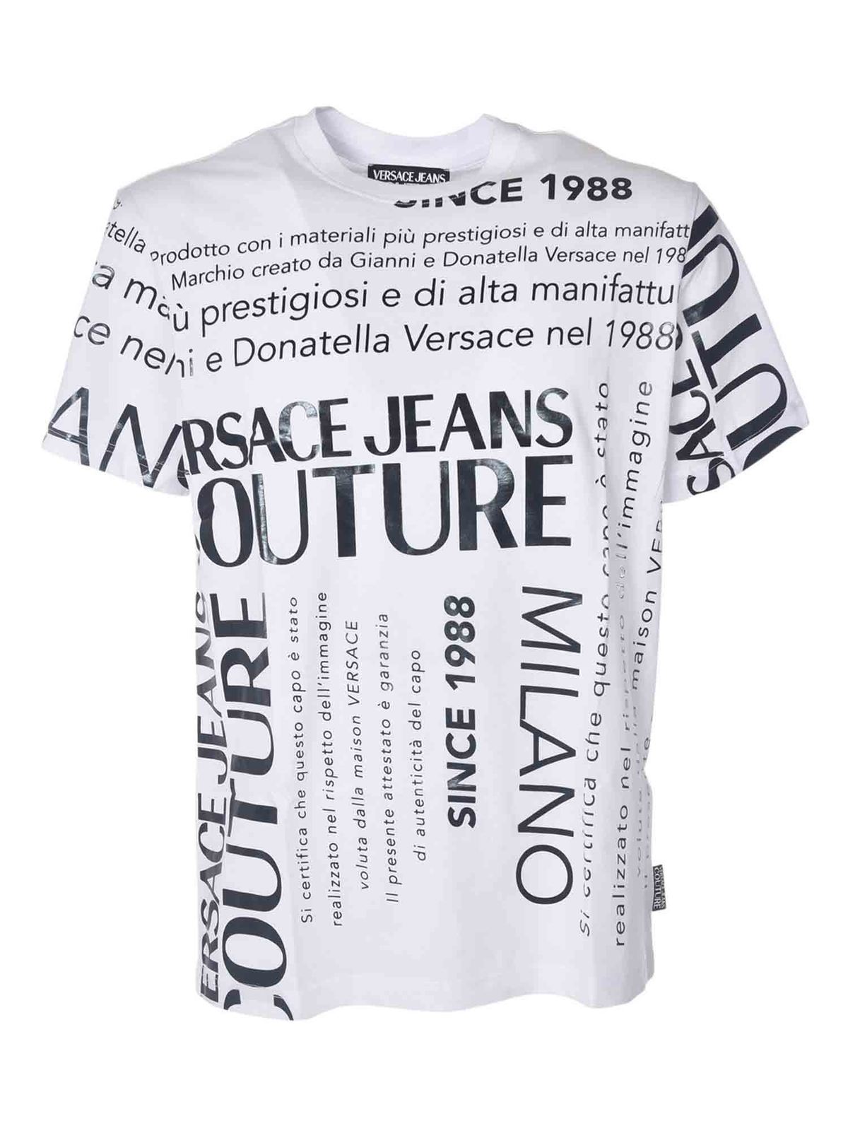 white versace jeans couture t shirt