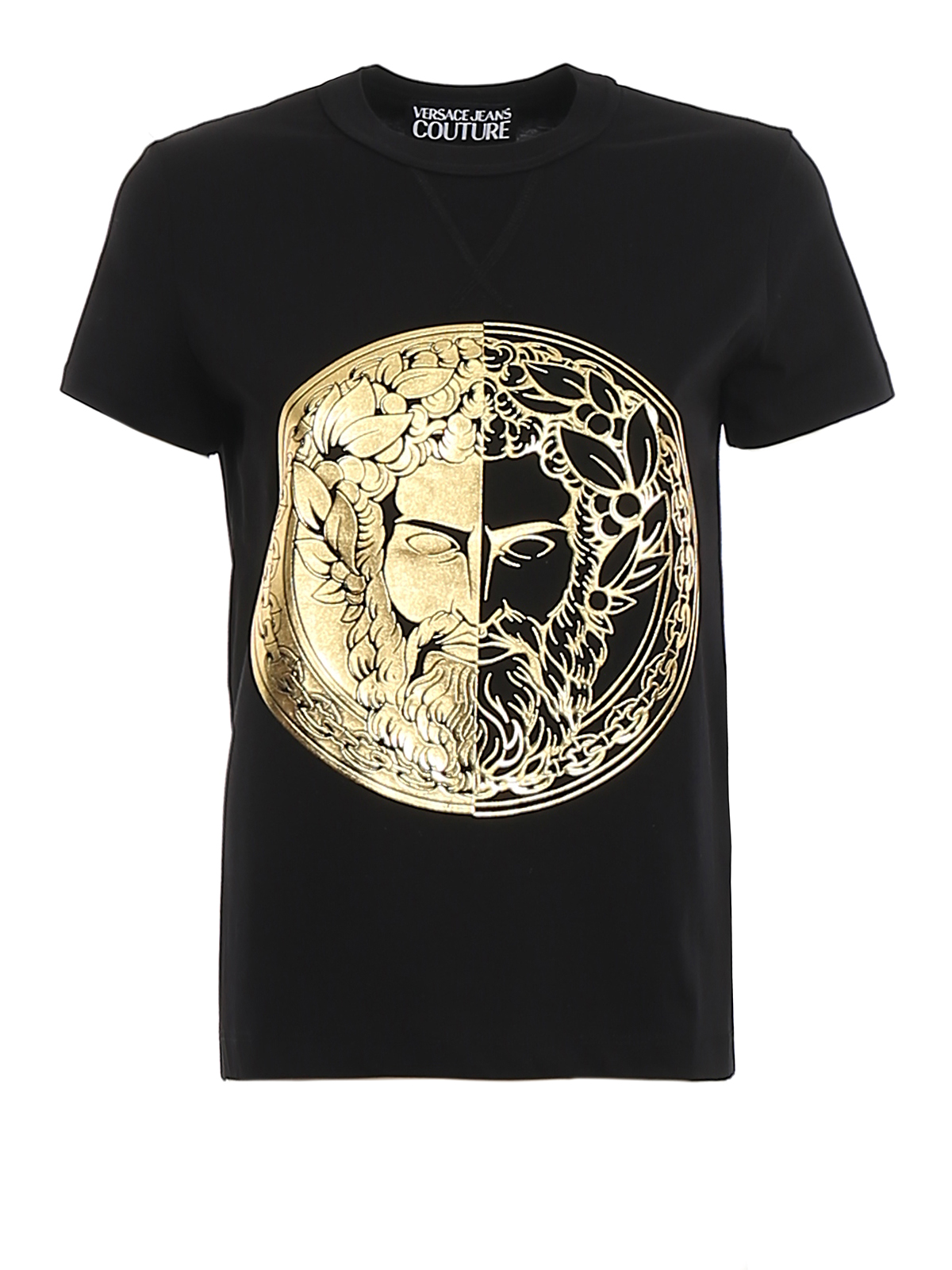 T-shirts Versace Jeans Couture - Laminated logo printed T-shirt ...
