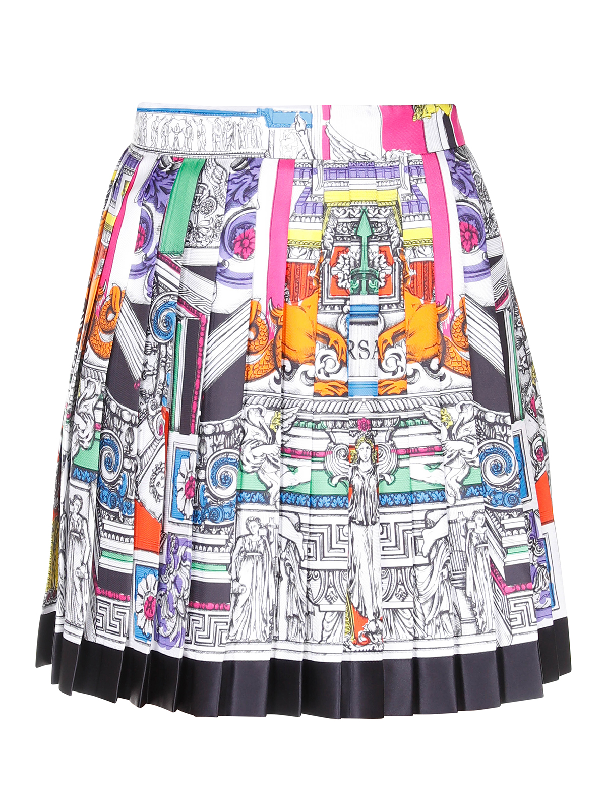 Mini skirts Versace - Silk pleated mini skirt - 8055764791734 | iKRIX.com
