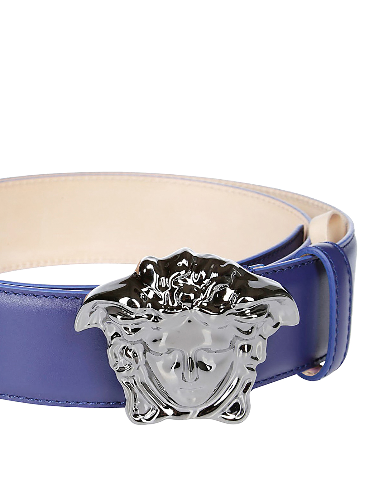 Belts Versace - Medusa detail blue leather belt - DCU4140DVTP1D7PE