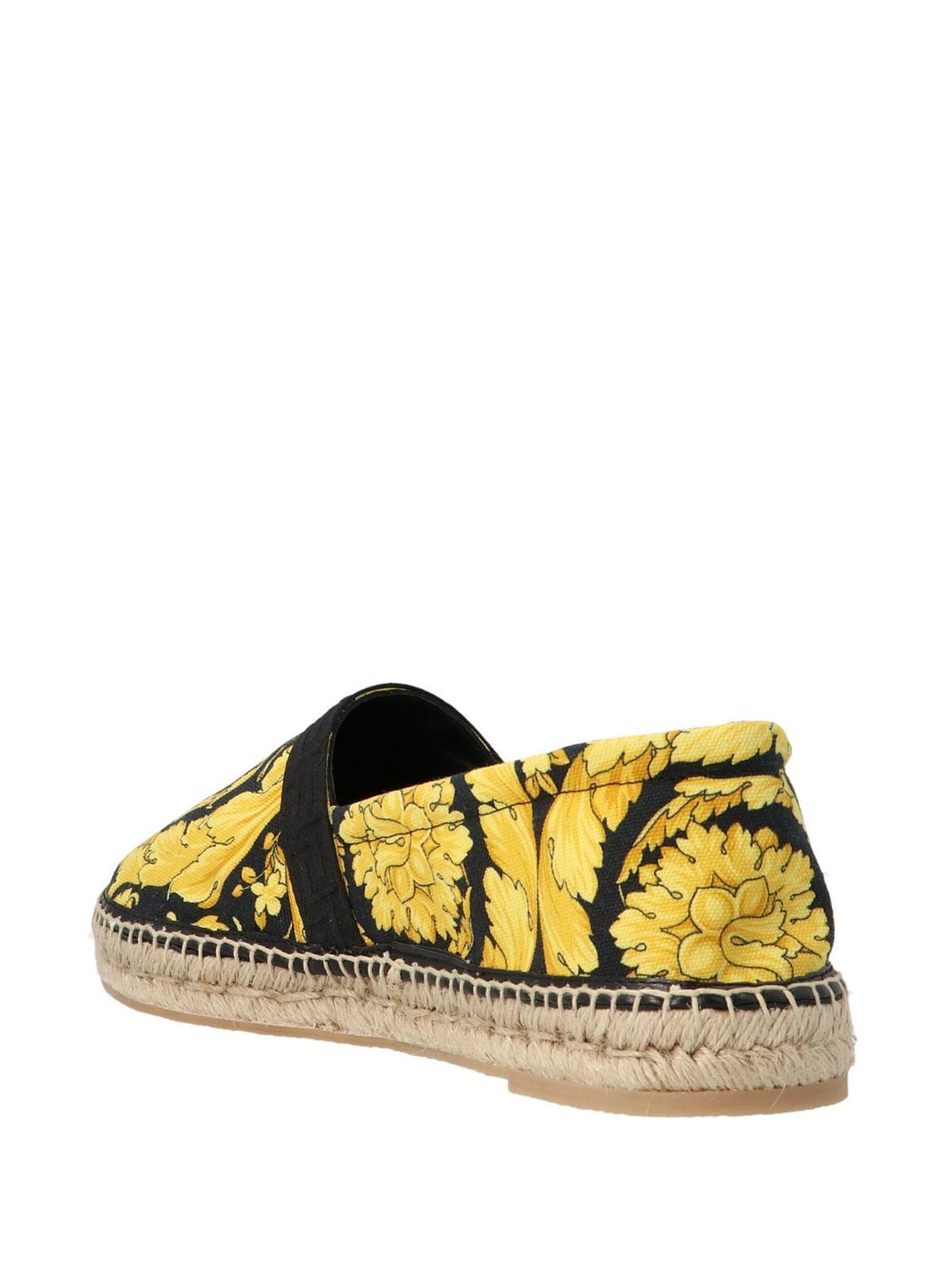 Versace - Barocco espadrilles in black and gold color - espadrilles ...