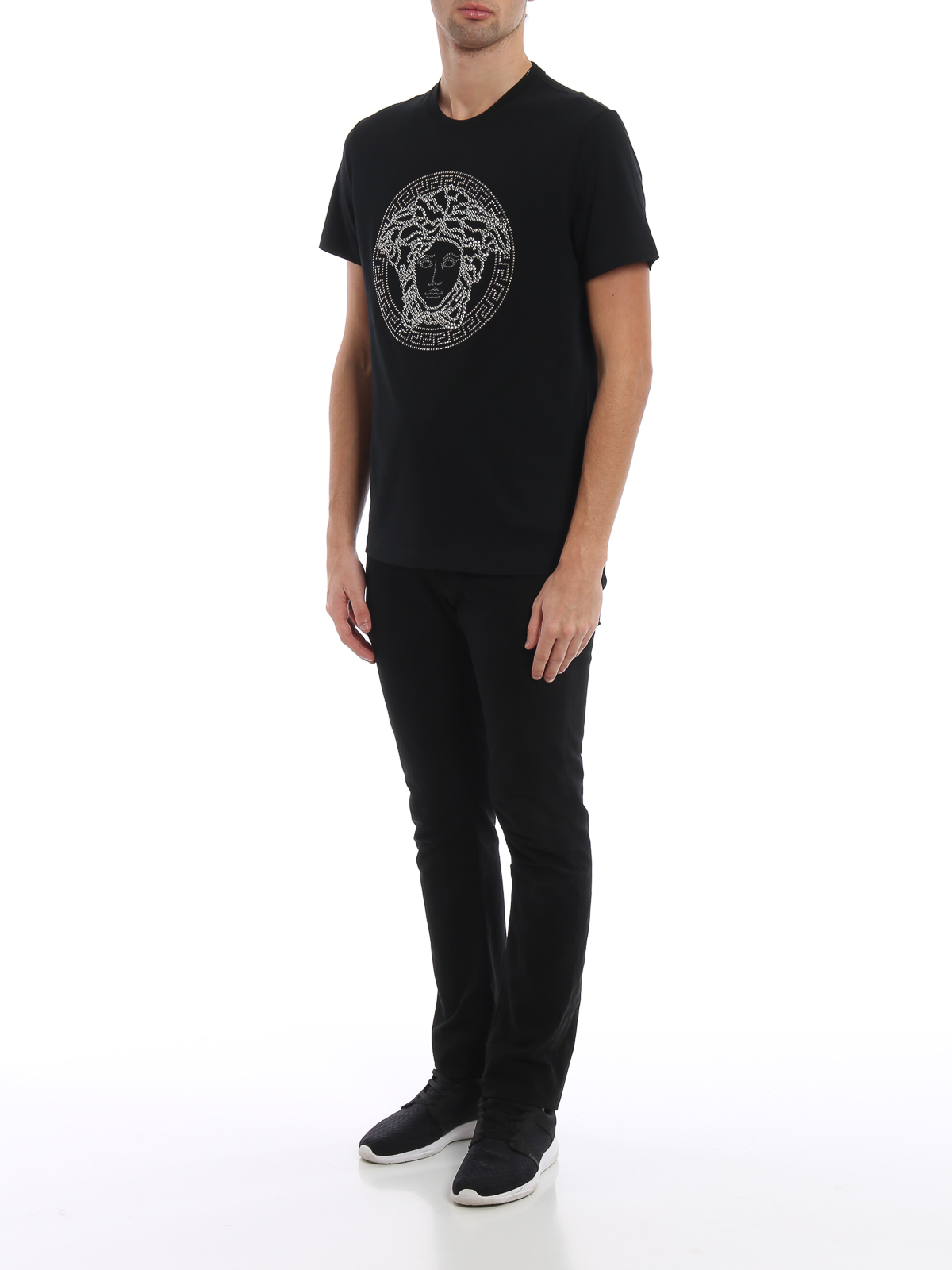 Versace - Crystal Medusa Head T-shirt - t-shirts - A78902A224620A946