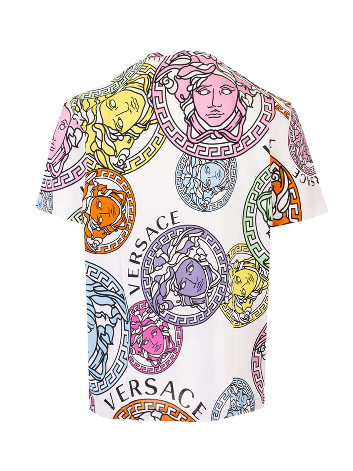 T-shirts Versace - Multicolor Medusa T-shirt in white - A761131F004045W000
