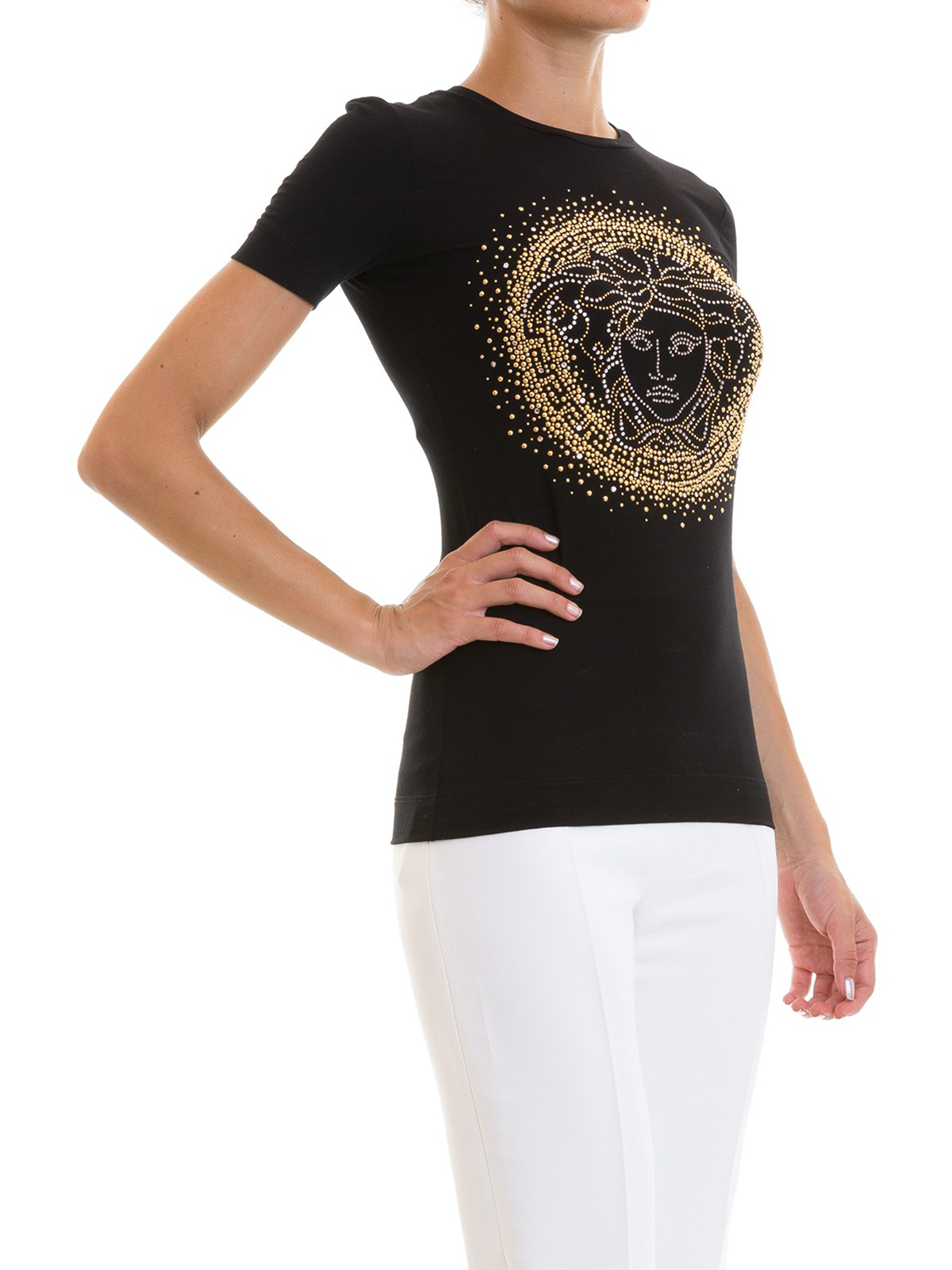 T-shirts Versace - Stud embellished Medusa T-shirt 