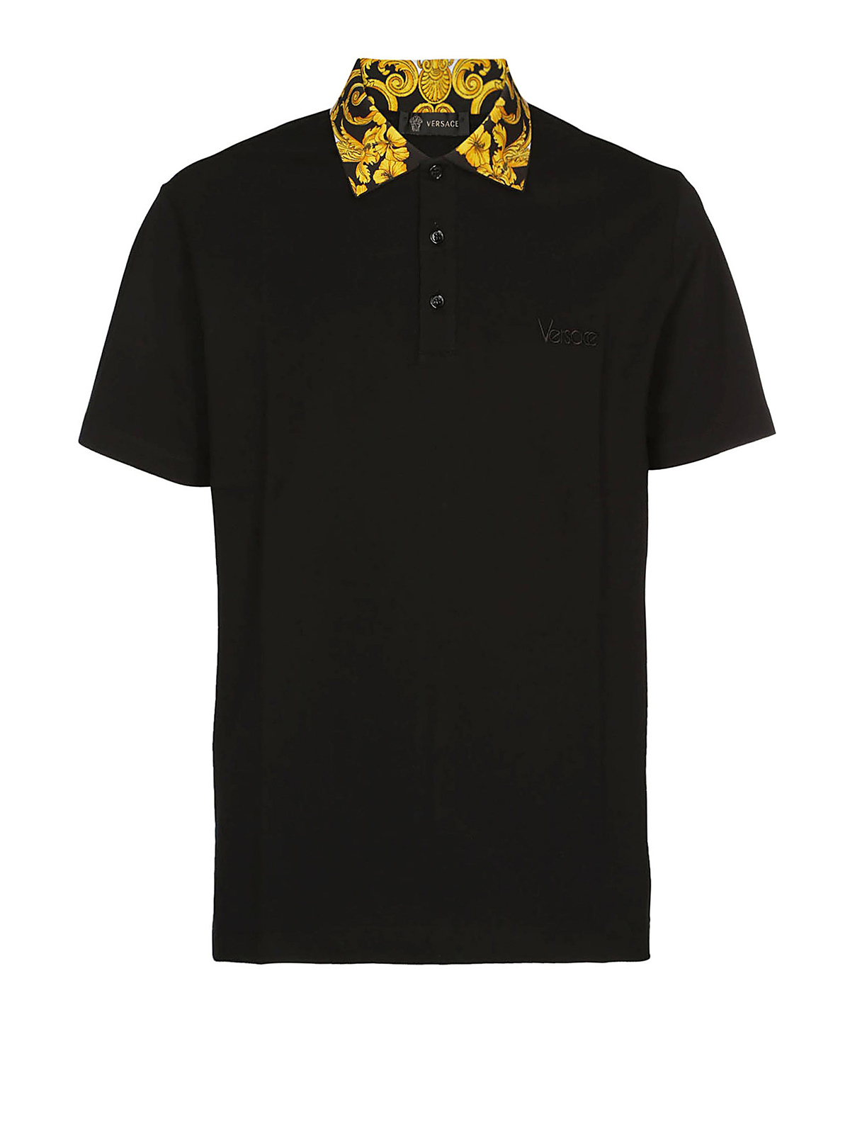 Polo shirts Versace - Baroque print cotton polo shirt - A81500A223004A008