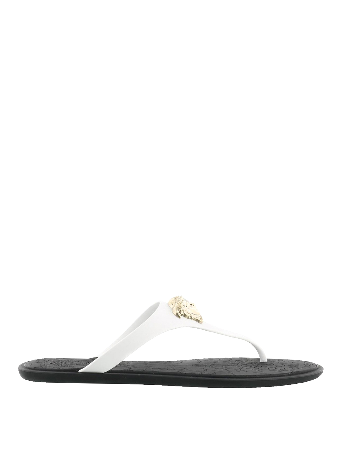 Versace Palazzo Leather Thong Sandals | vlr.eng.br