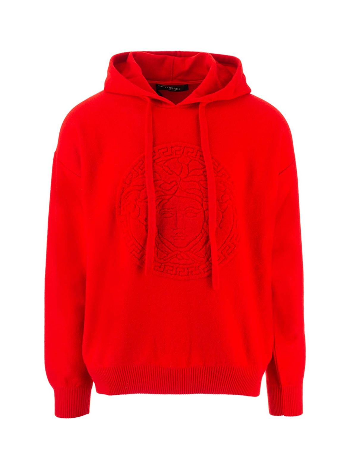 red versace hoodie