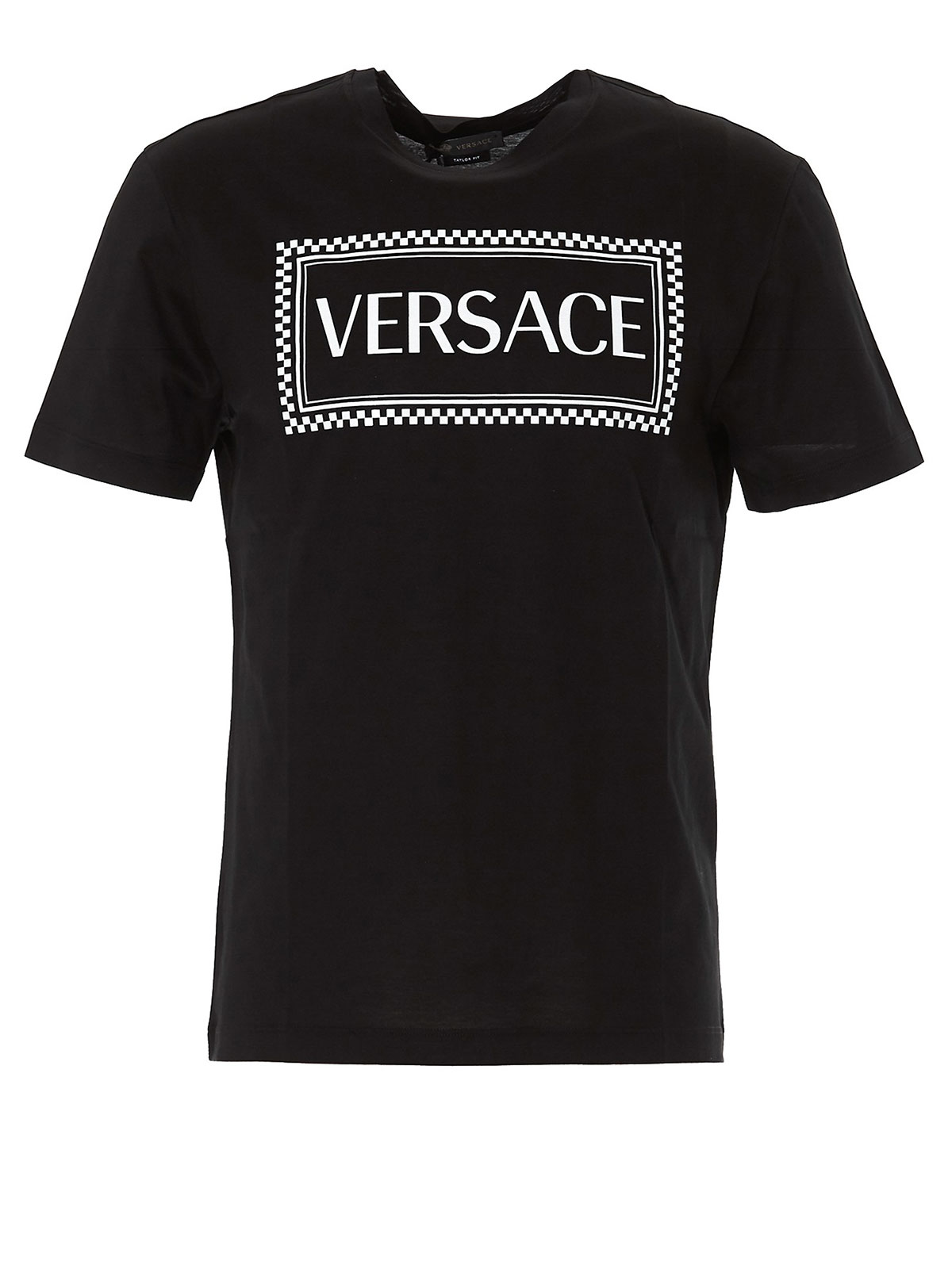Versace - 90s Vintage logo print cotton T-shirt - t-shirts ...