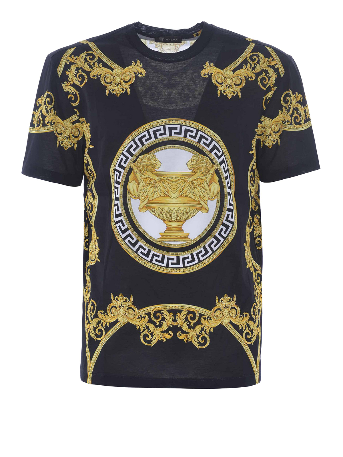 T-shirts Versace - Baroque print cotton T-shirt - A76113A221496A732