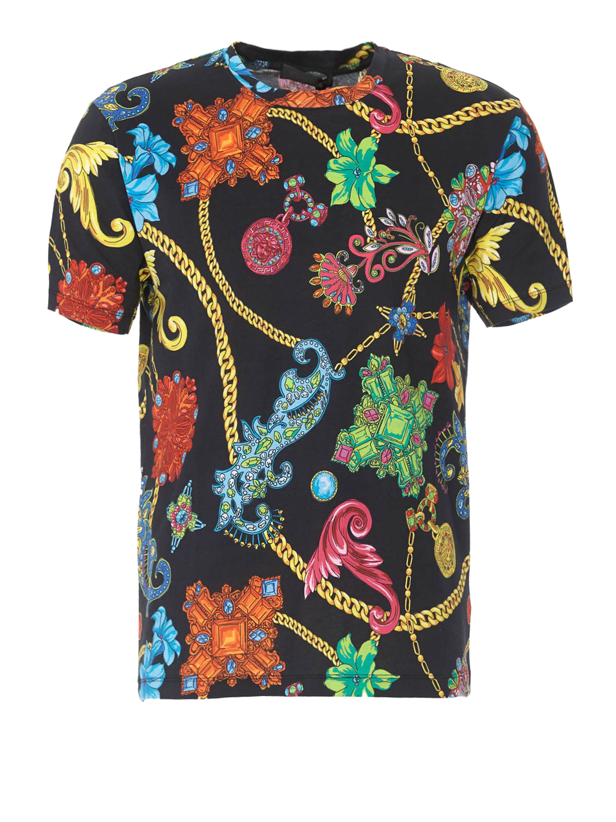 T-shirts Versace - Flower print T-shirt - A77276A229165A72W | iKRIX.com
