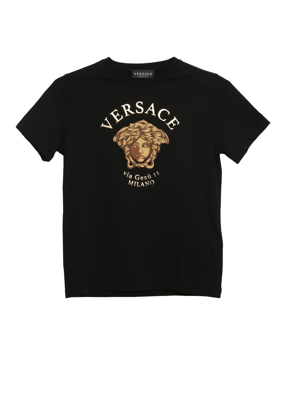 Versace Young - Laminated logo T -shirt - t-shirts - 10002391A001882B130