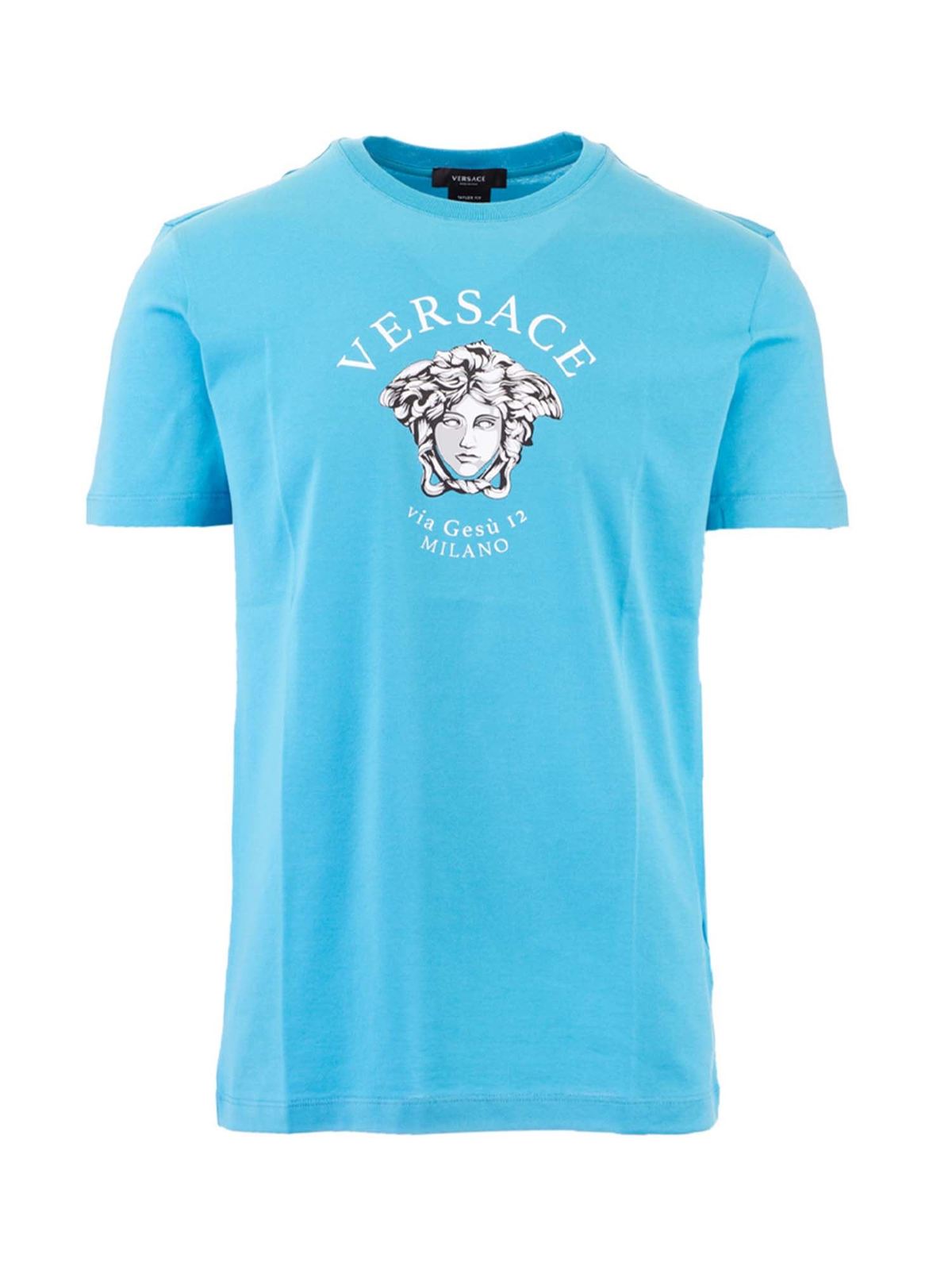 Versace Medusa Tshirt in turquoise tshirts A88659A228806A1461