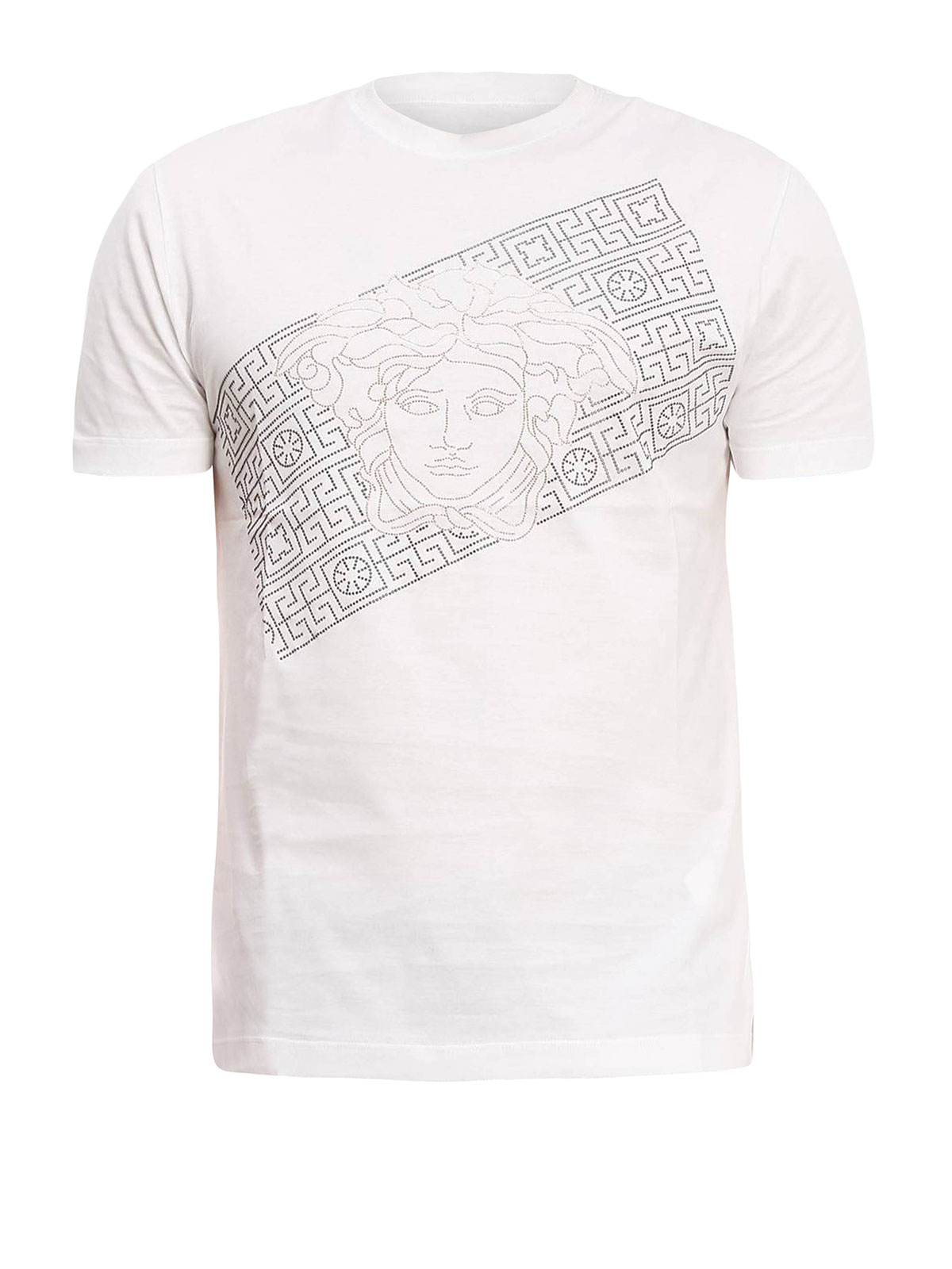 T-shirts Versace - Rhinestone logo T-shirt - A73306A201952001 | iKRIX.com