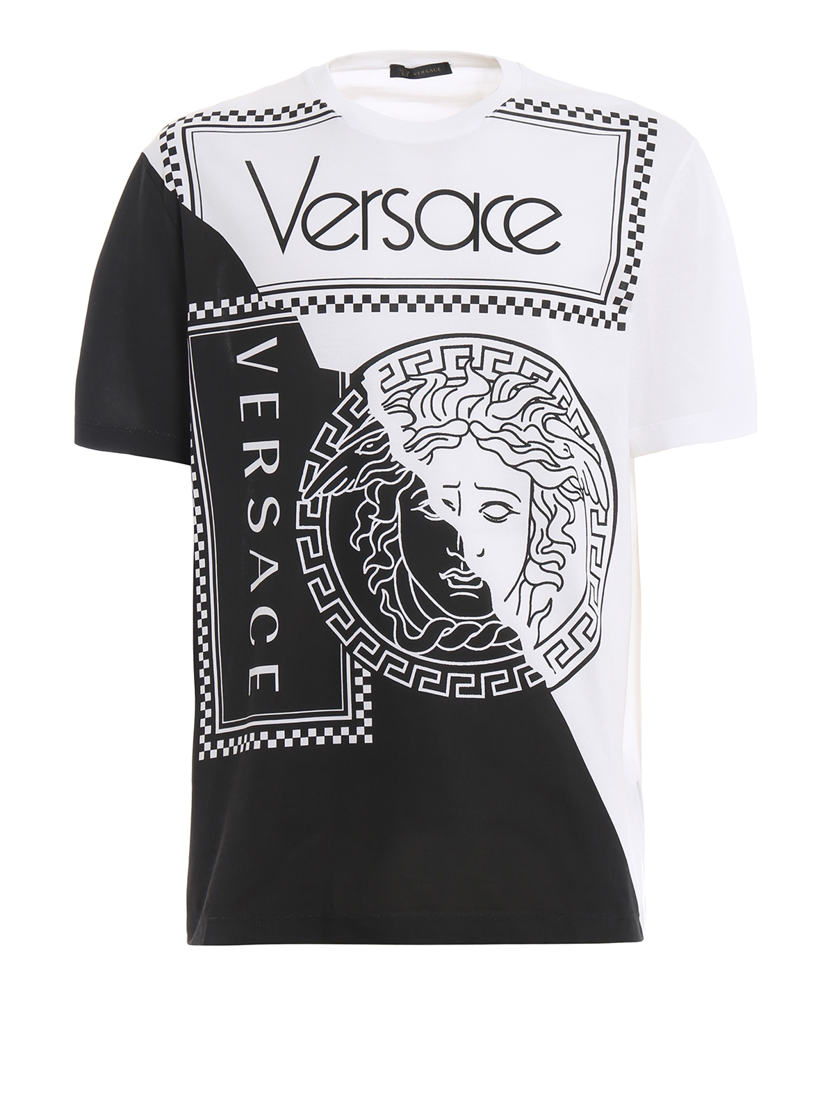 Versace - Versace print colour block T 