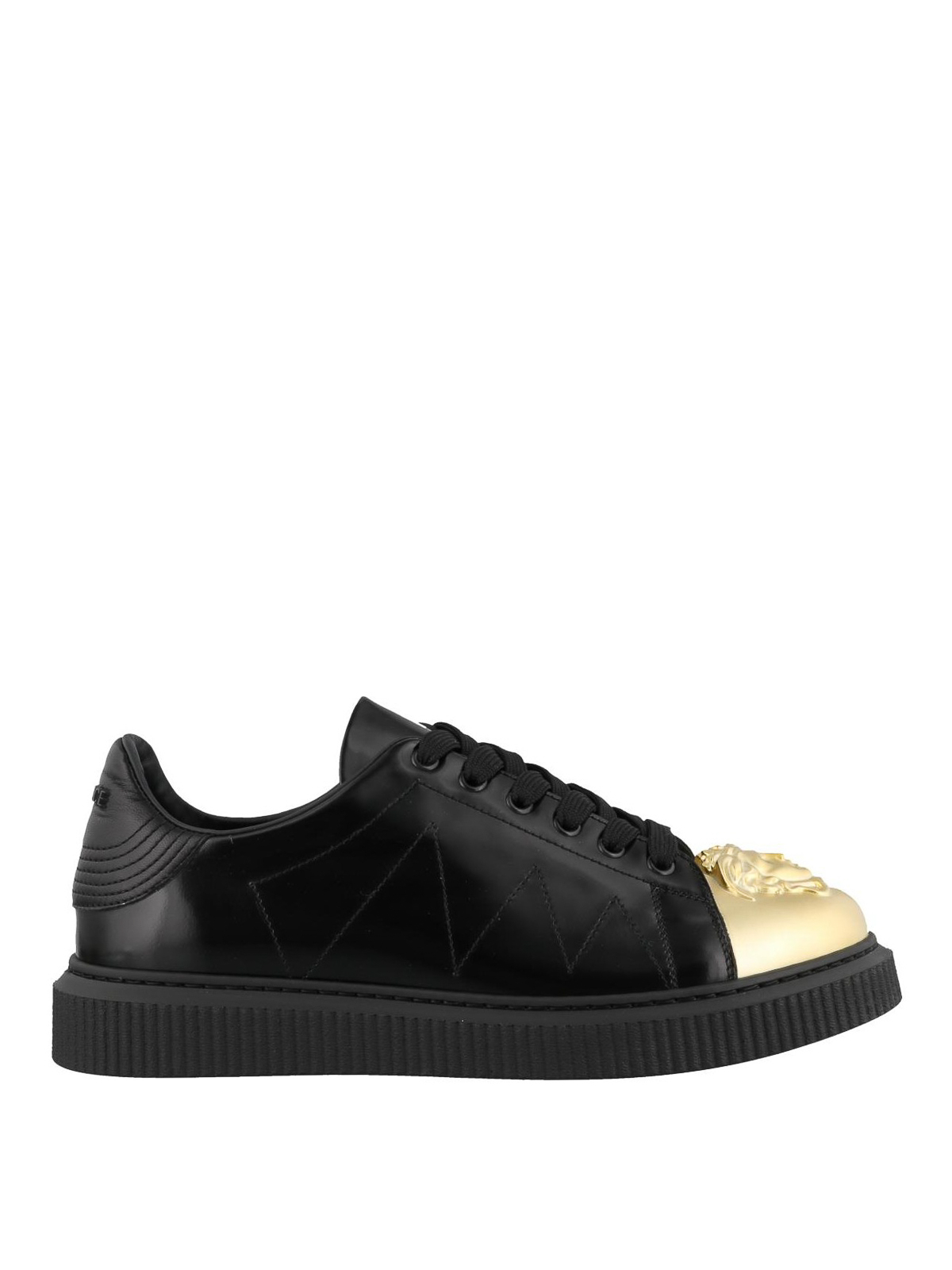 versace black gold shoes