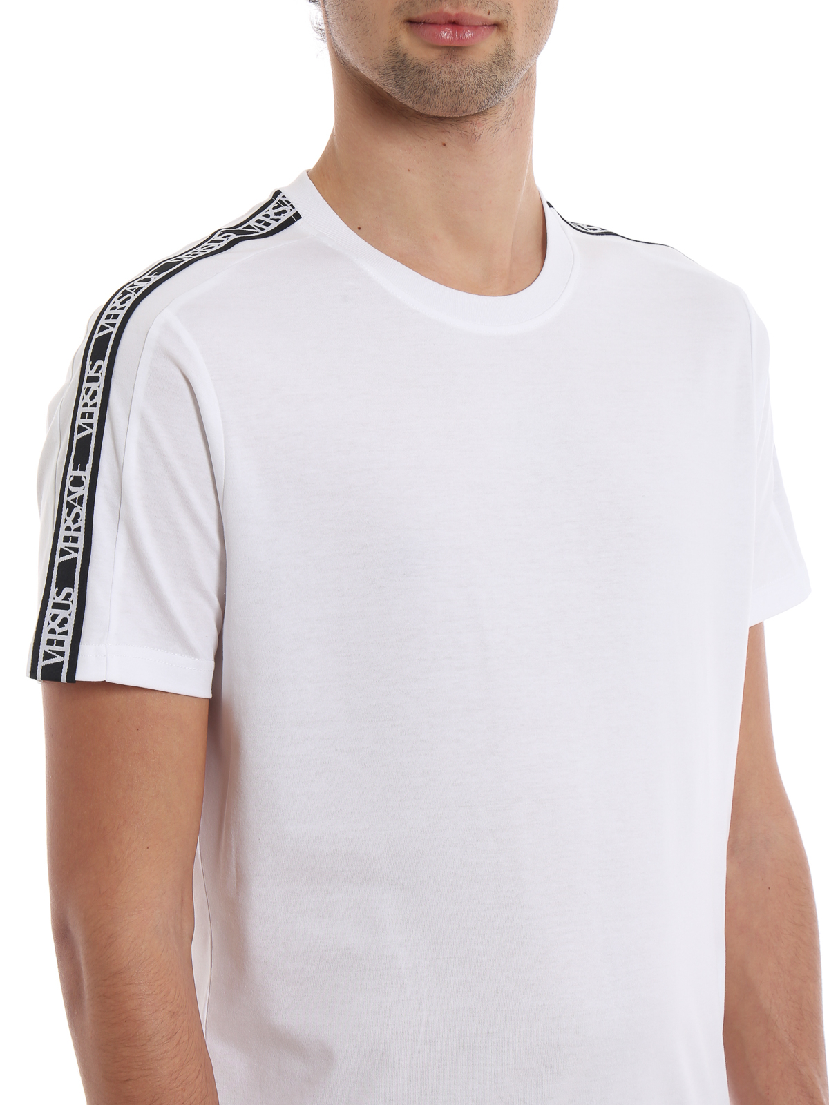 T-shirts Versus Versace - Versus Logo Tape white T-shirt ...