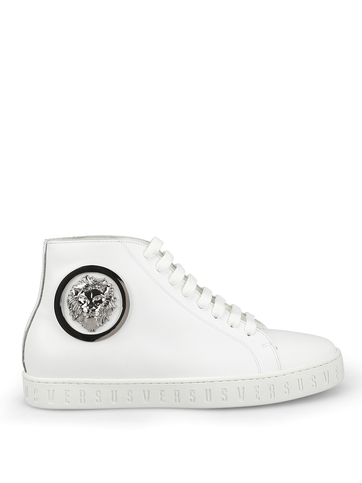 Ontslag Lima Met name Trainers Versus Versace - Lion Head high top white leather sneakers -  FSX082CFVTF037N