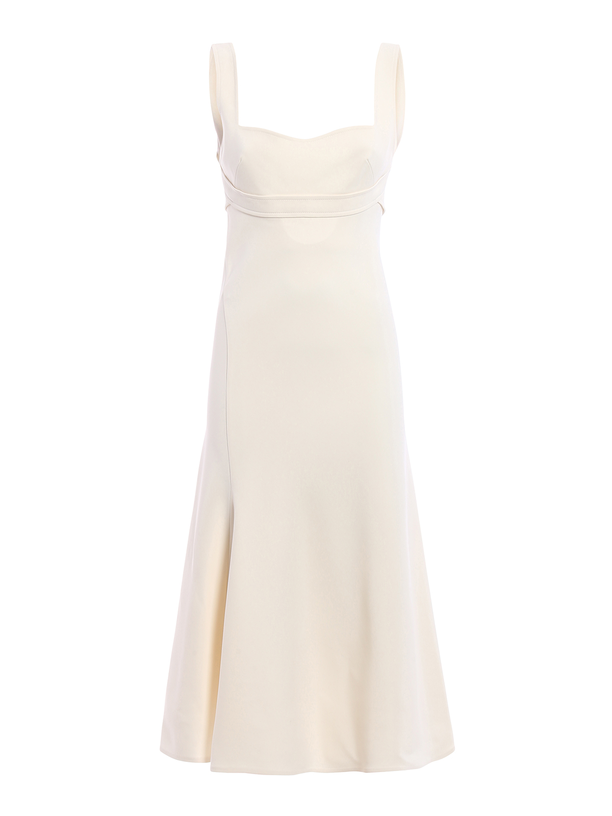 Evening dresses Victoria Beckham - Flared evening dress - DRMID6060WHITE