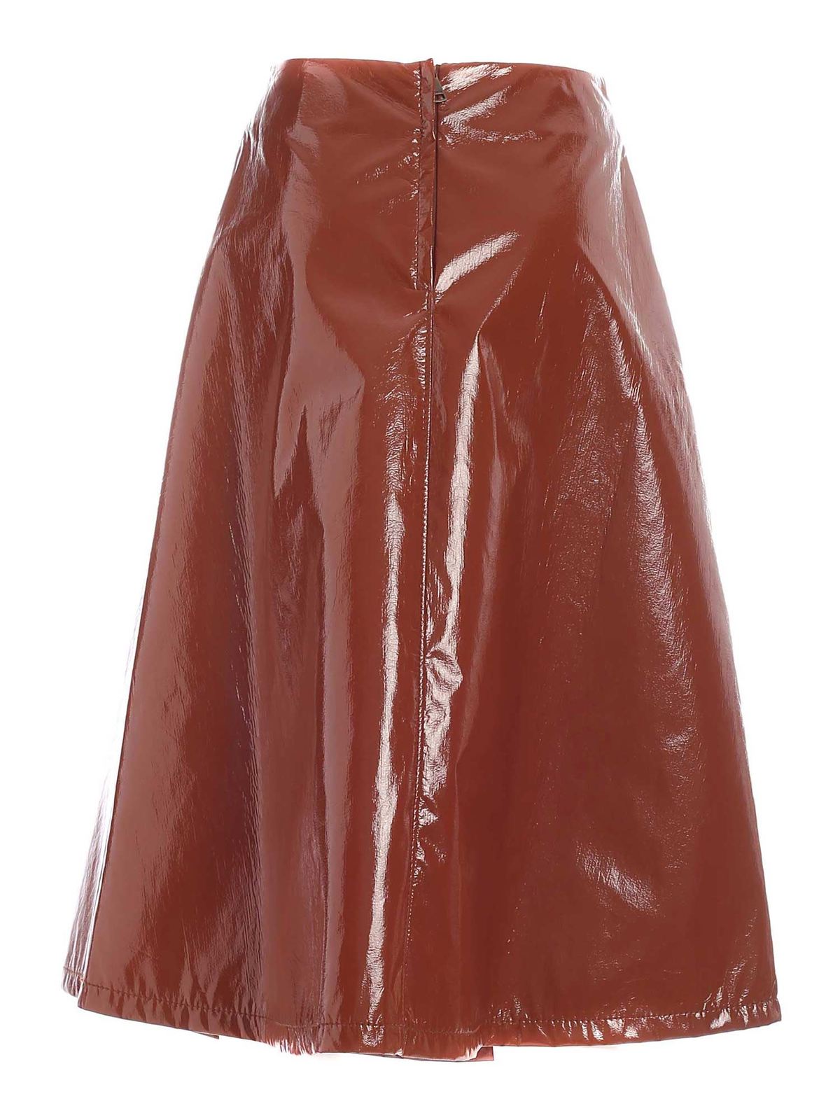 lewit pleated metallic skirt