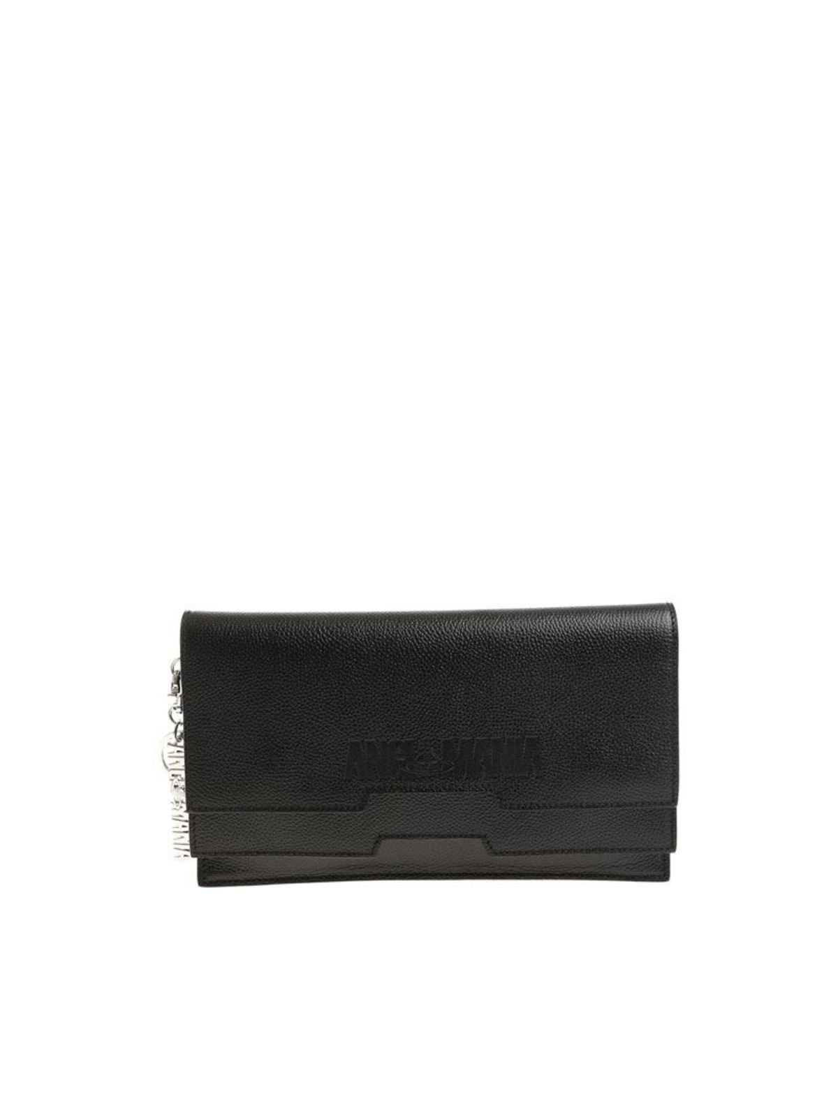 VIVIENNE WESTWOOD ANGLOMANIA HAMMERED LEATHER CLUTCH