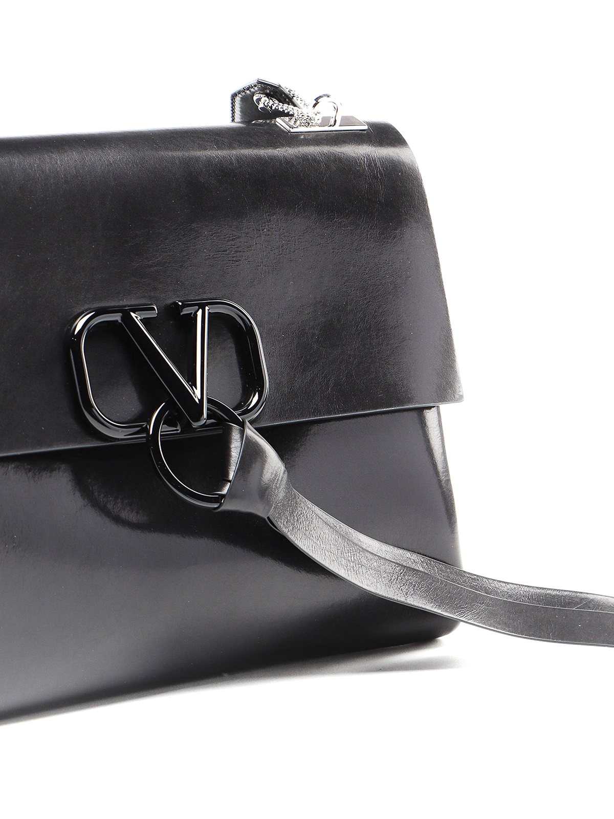 Shoulder Valentino Garavani black leather shoulder bag -