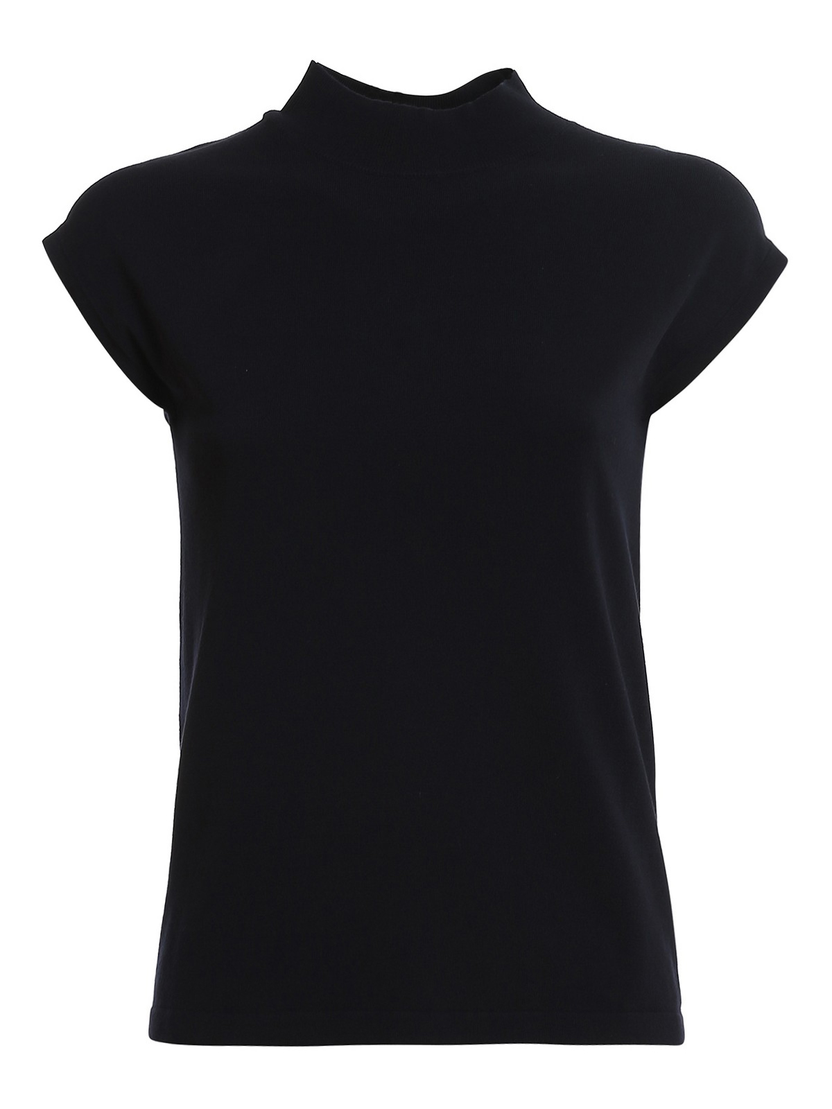 Click to view more detailed imagery on our partner's website Weekend Max Mara Supremo Viscose Blend Sleeveless Sweater In Dark Blue