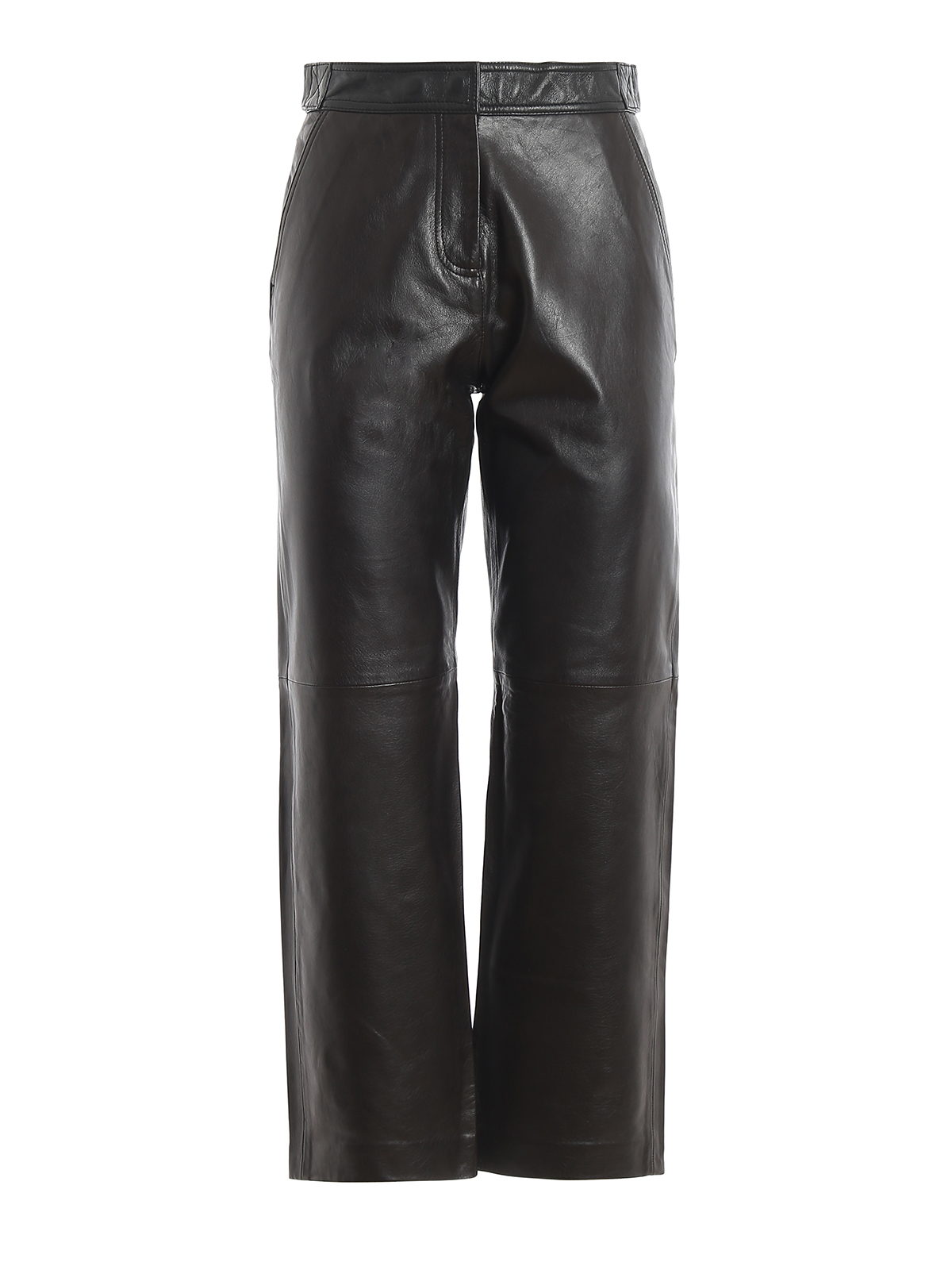 Weekend Max Mara Goloso Leather Trousers In Black | ModeSens
