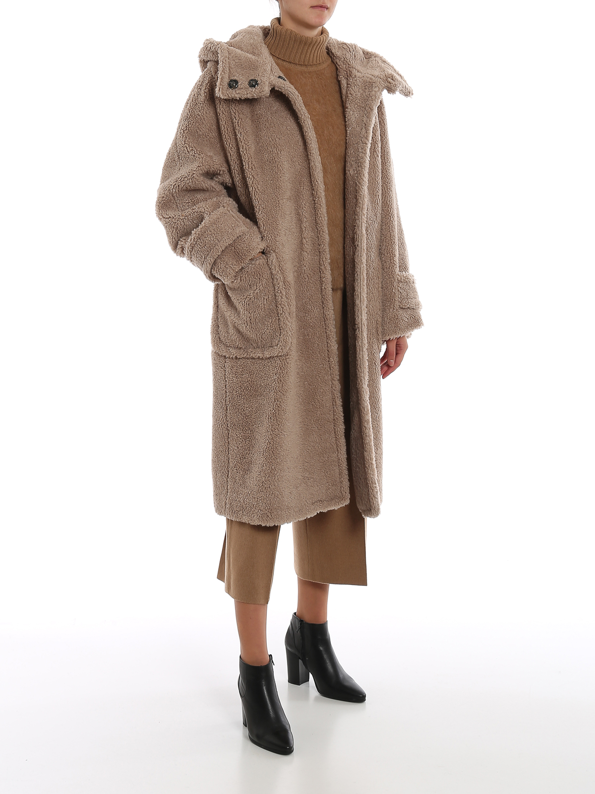 Knee length coats Weekend Max Mara Fashion fur effect wool coat - 50161093000010