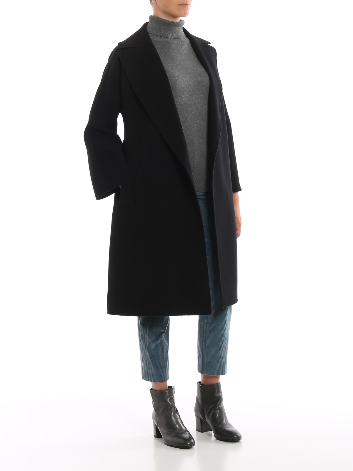 Weekend Max Mara - Ted black pure new wool coat - knee length coats ...